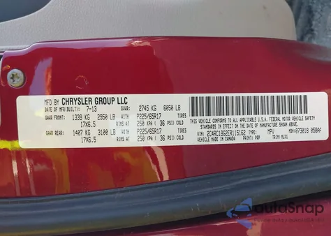 2014 Chrysler Town & Country Touring from USA, damaged, VIN 2C4RC1BG2ER115162